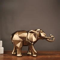 2021 modern abstract golden elephant statue resin ornament home decoration accessories gifts for elephant sculpture animal craft