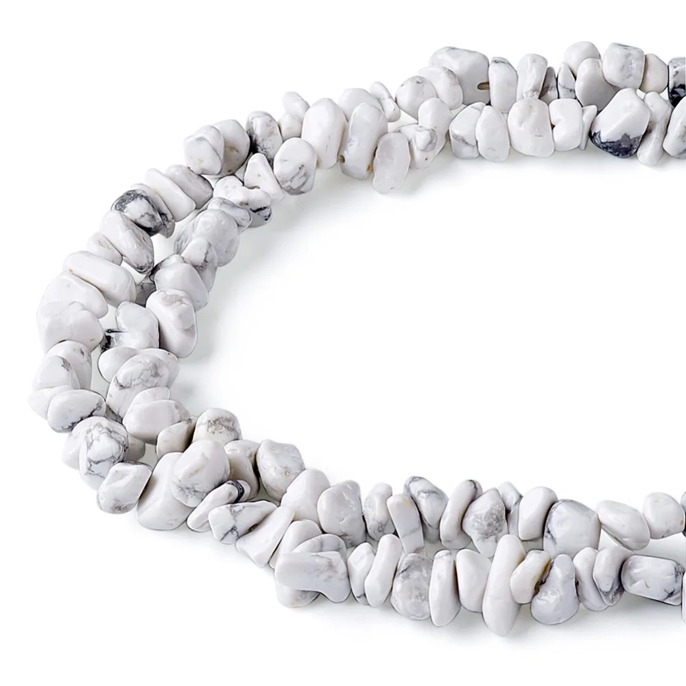 Pandahall около 320 шт/прядь натуральный белый Howlite камень чип бусины 4 ~ 10x4 6x2 мм