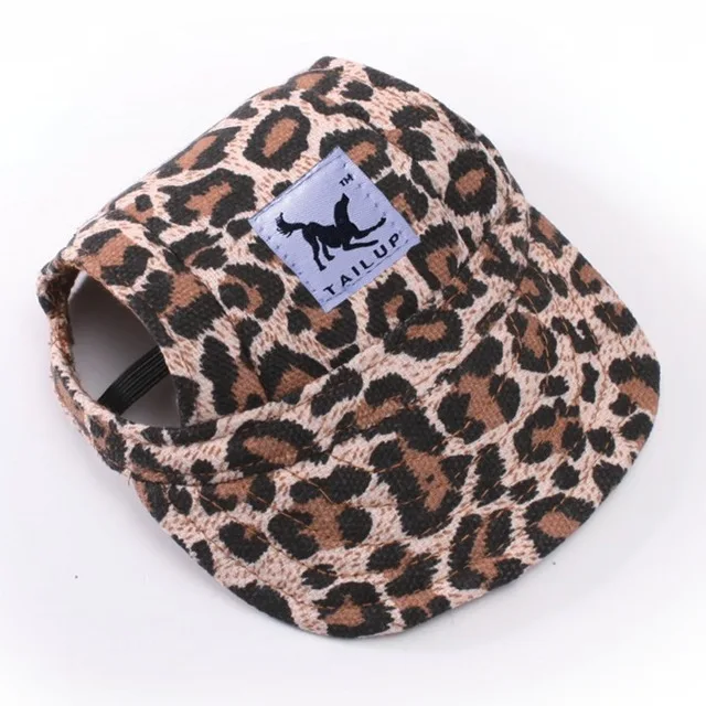 Leopard Кота собаки любимчика шапки высокое качество Оксфорд Шапки для собаки тени для отдыха на природе, аксессуары прекрасные шапки для малых и средних собак собаки кошки домашние животные PY0017 - Цвет: Leopard