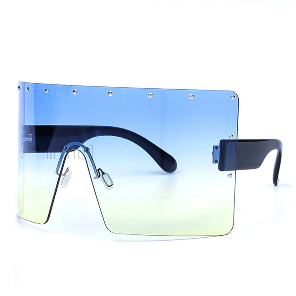 Новинка 2019 г. модные солнцезащитные очки в большой оправе с козырьком для