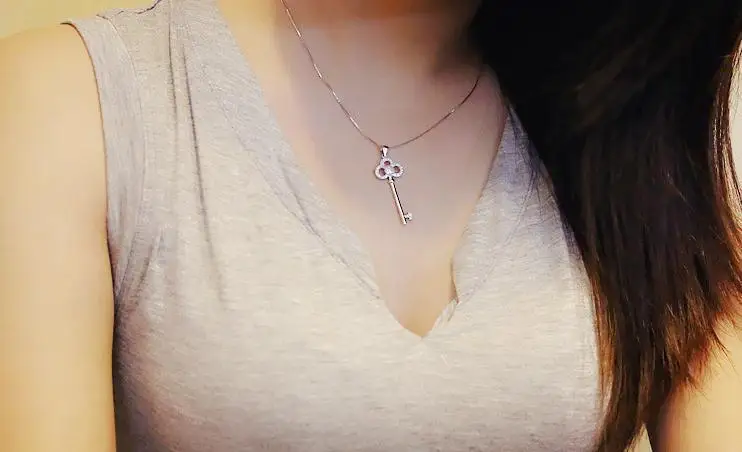 Женское Ожерелье с кулоном из стерлингового серебра 925 пробы подарок на день