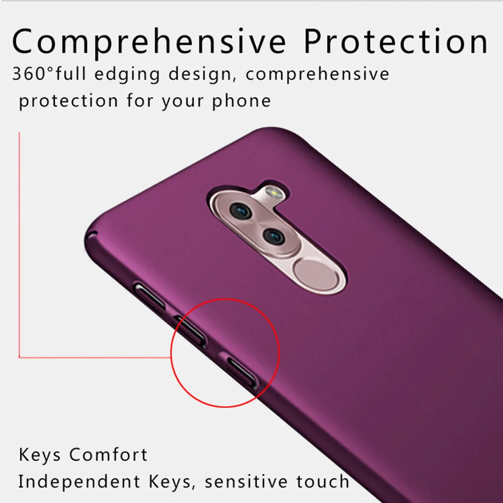 Чехол для Huawei Honor 6X жесткий пластиковый Тонкий матовый чехол из поликарбоната GR5