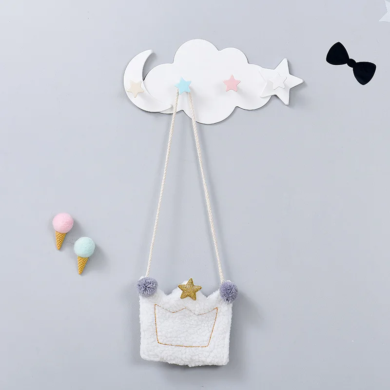 Cloud Star Moon Viscose Hook Wall Hanging Door Back Clothes Bathroom Moisture Proof Multi Functional Home Organizer | Дом и сад