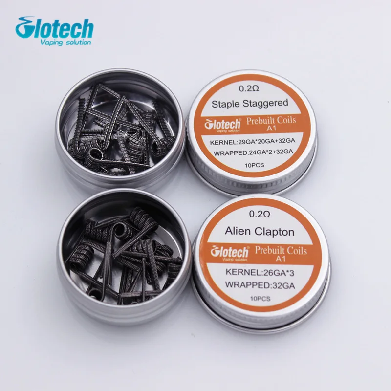 Штапель Glotech Alien Clapton в шахматном стиле готовые катушки Вулканизированная горелка