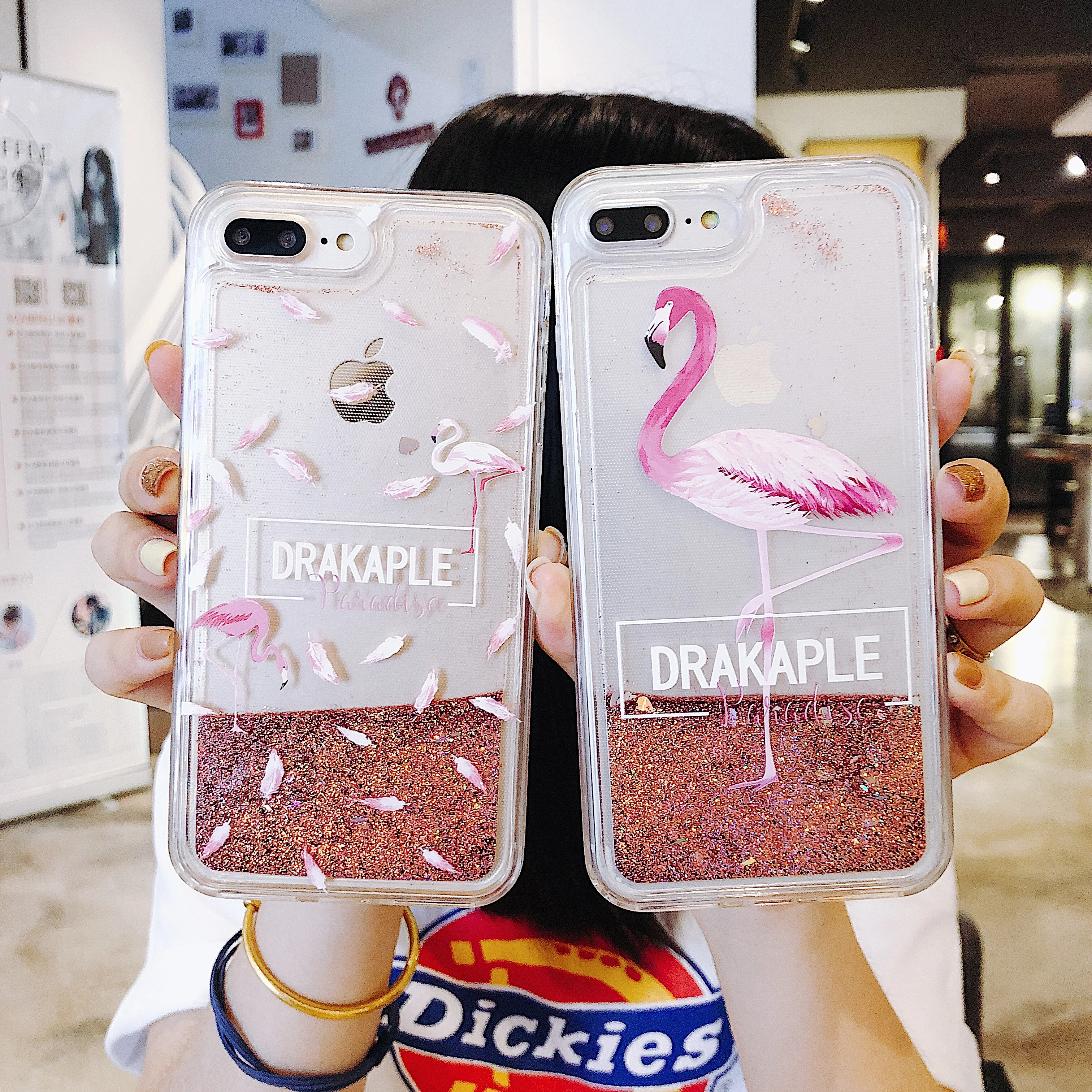 ONEVAN Quicksand чехол для iPhone X 7 8 Фламинго телефонные чехлы 6 6s Plus XR XS Max украшения
