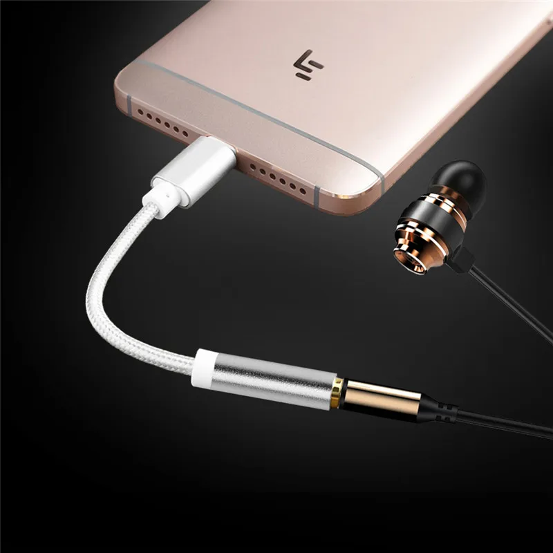 Аудиоадаптер с разъемом USB Type C папа на гнездо 3 5 мм для наушников Letv pro max 2 Xiaomi