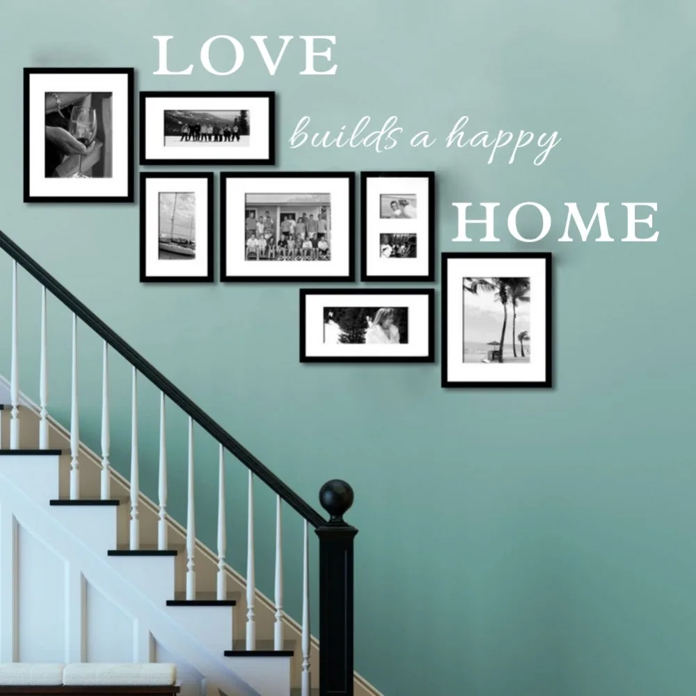 Семейная стена наклейка с цитатами Love создает счастливое домашнее искусство
