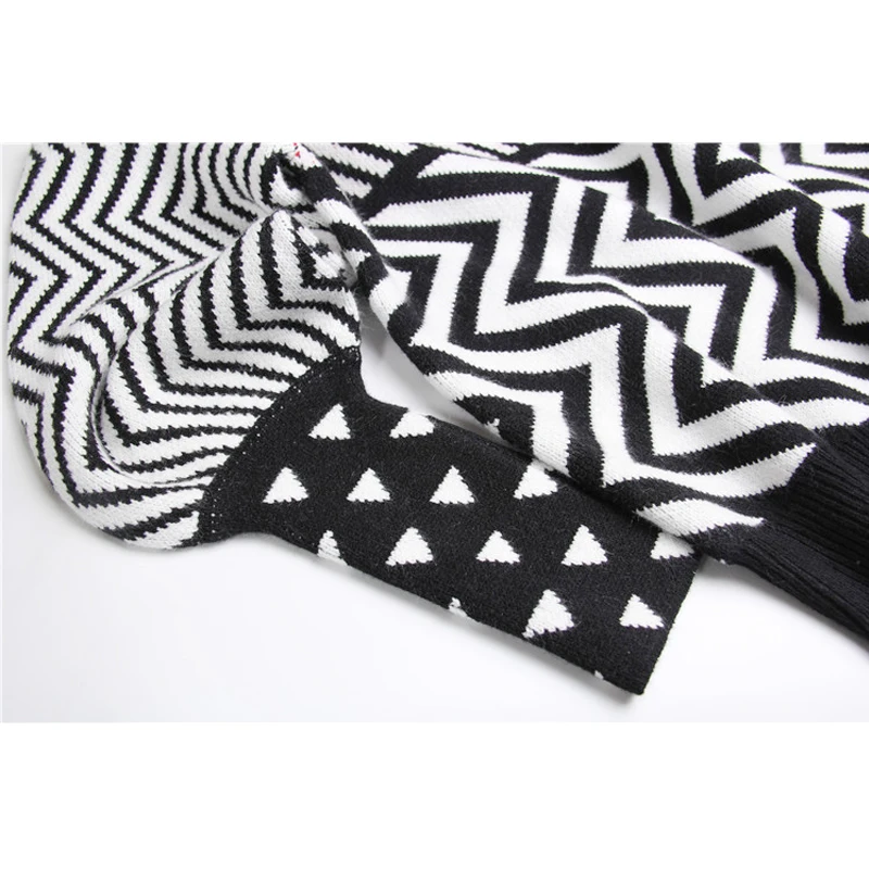 2019 Autumn Winter Women Sweaters Geometric Heart Pattern Long Sleeve Tops Lovely Pullovers Knitted Loose C-005 | Женская одежда