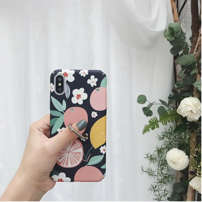 Апельсин крепление в виде кольца на палец чехол для телефона iphone 6 S 7 8 Plus Модный