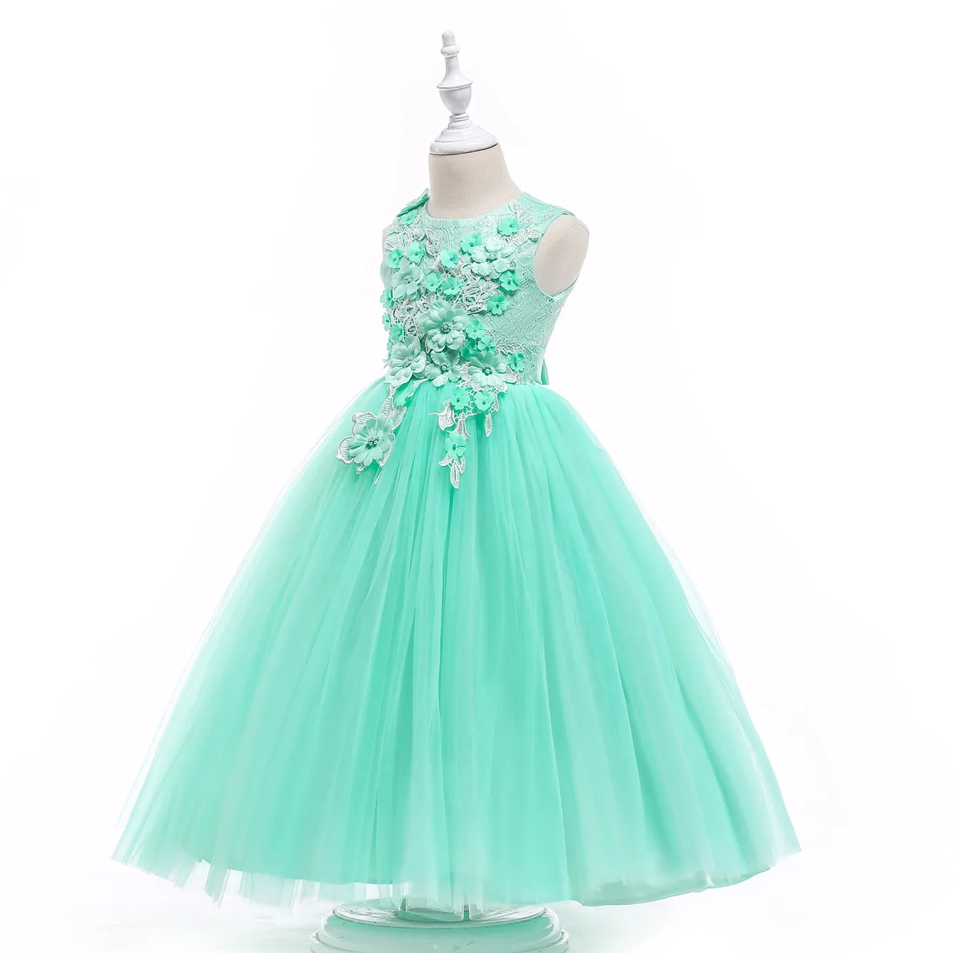 2019 Spring Girl Birthday Party Dresses Piano Dress For Wedding Clothes Flower Toddler Lace Evening Gowns Kids | Детская одежда и