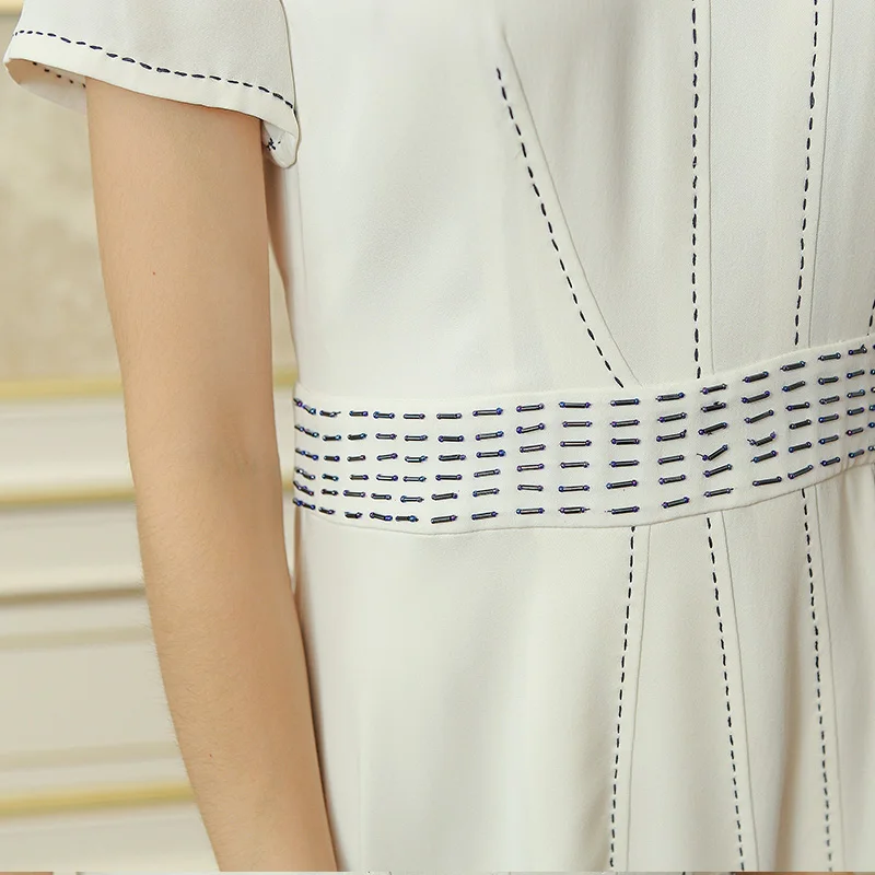 Женское шелковое платье VOA облегающее средней длины большого размера с высокой