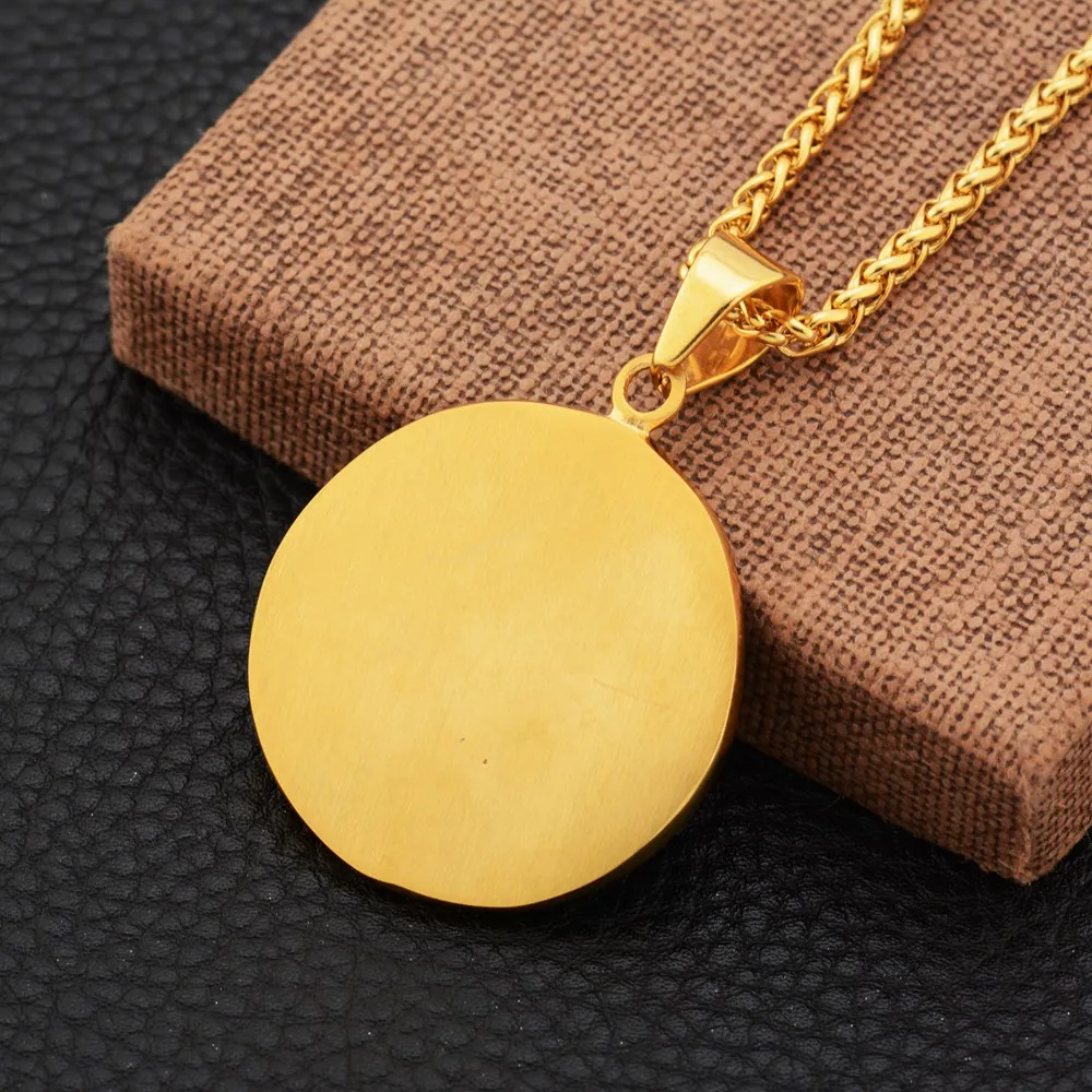 Goofan хип-хоп классические Шесть звезд кулон в форме диска Цепочки и ожерелья