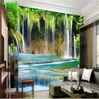 Настенная бумага с изображением природного пейзажа водопада, простой современный настенный 3d фон для гостиной, ТВ, теплой спальни