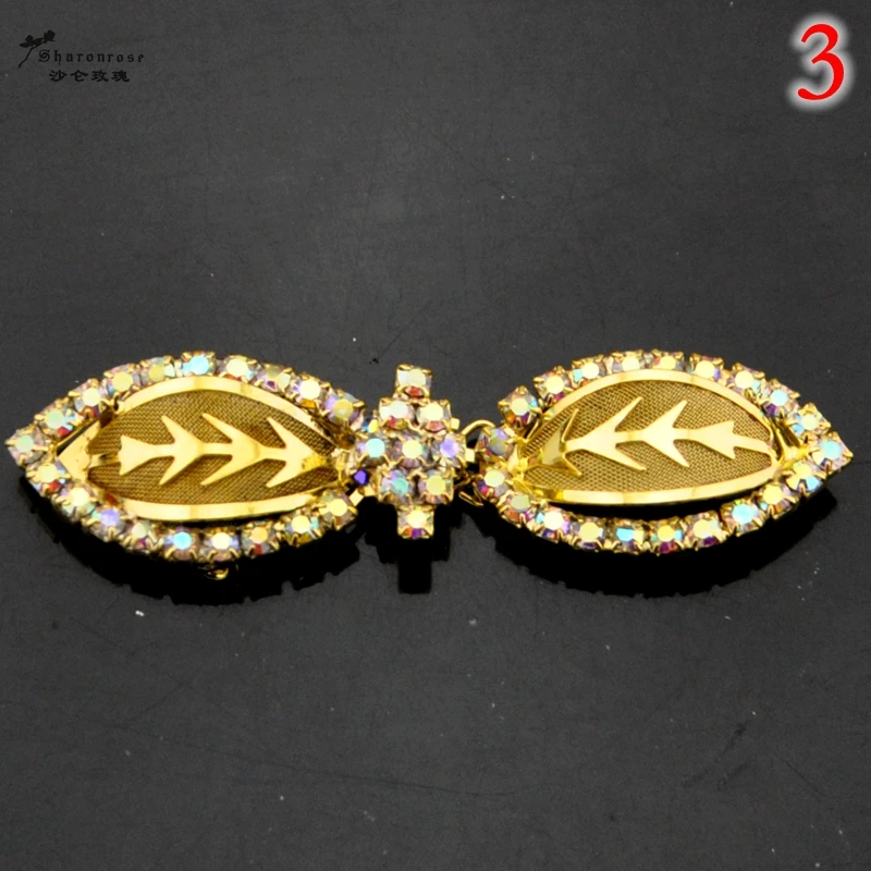 высококачественного металла горный хрусталь камушек пряжки кнопки для шуба