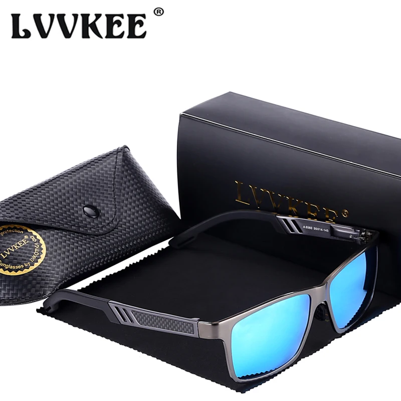 

LVVKEE Brand mens HD Aluminum Magnesium Polarized Sunglasses Male metal frame Sports Driving Sun Glasses Oculos De Sol masculino