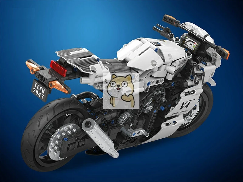 7047 716pcs A series White Racing motorcycle Building Blocks DIY Bricks Toys for children Great Gifts | Игрушки и хобби