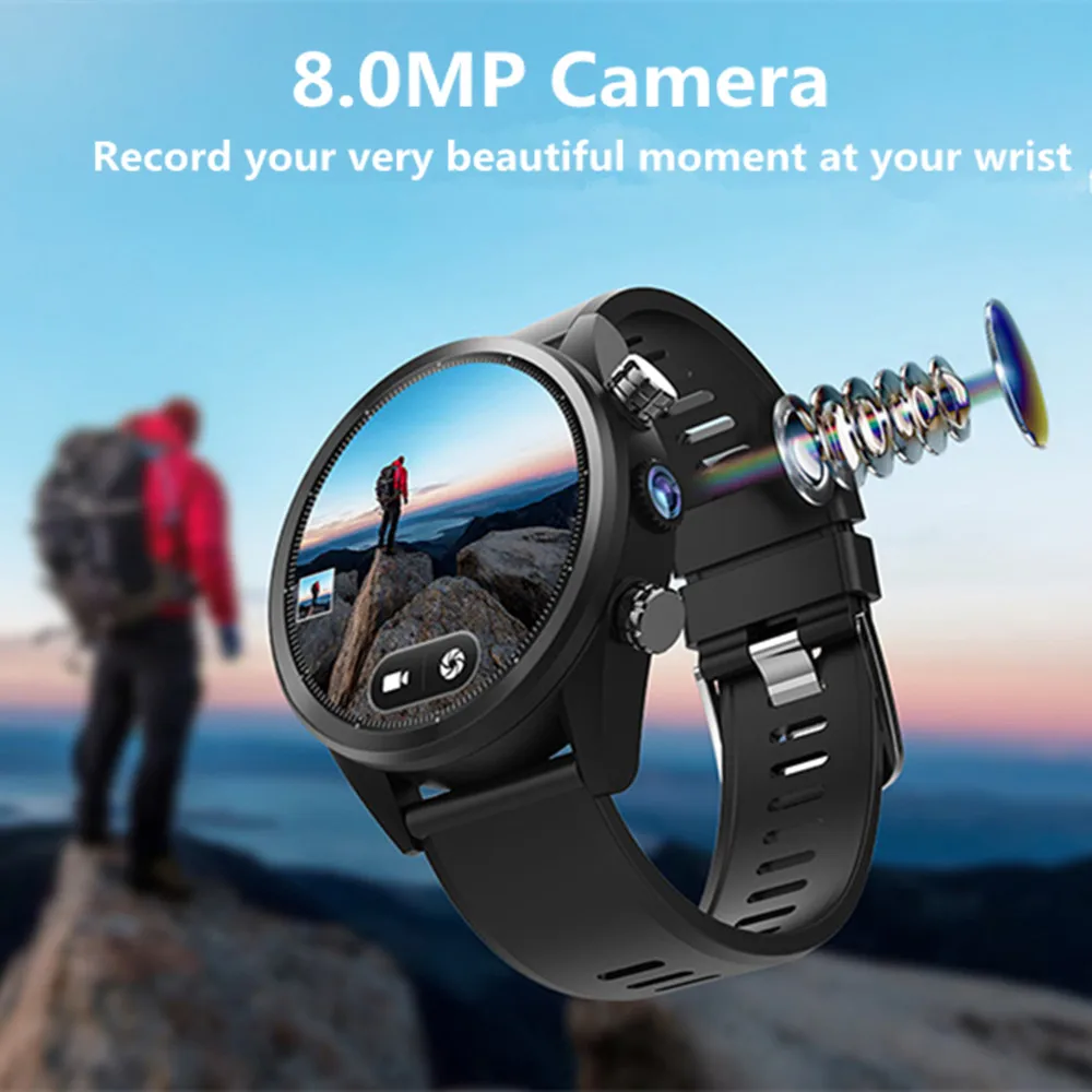 Kospet Hope 4G Smartwatch телефон Android 7 1 четырехъядерный 3 ГГц ГБ 32 8.0MP камера IP67 BT V4.0