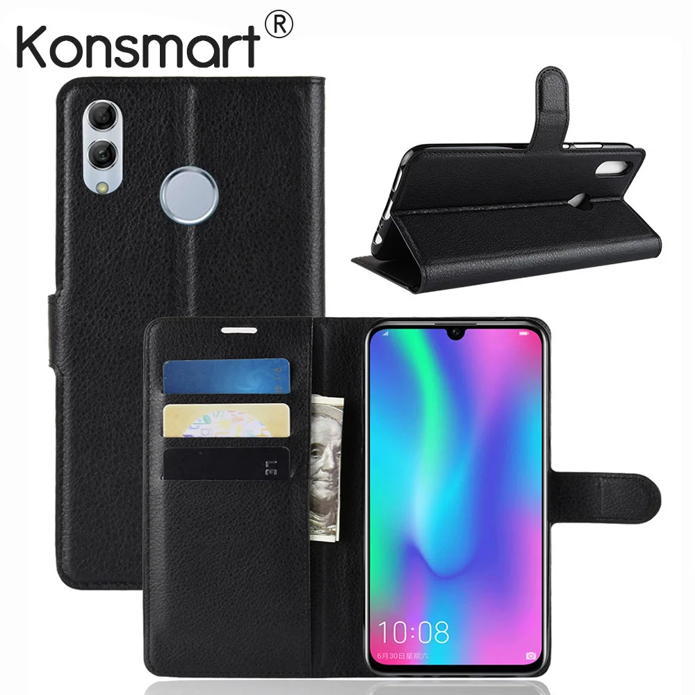 KONSMART Флип кожаный чехол для телефона huawei P Smart 2019 Кошелек защитный книжка