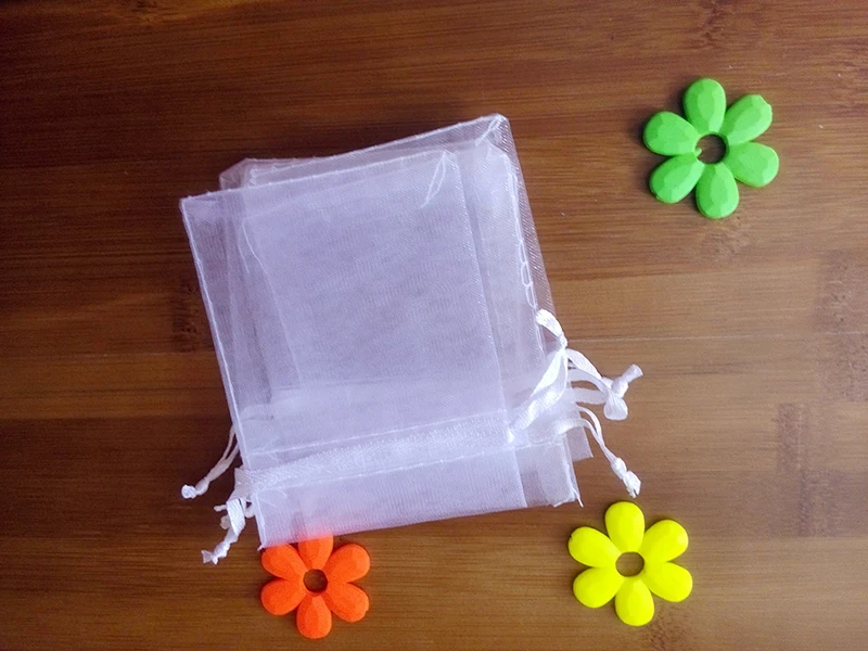 100 шт. прозрачные пакеты из органзы 20 х30 см|bag for|bags for teabag white |