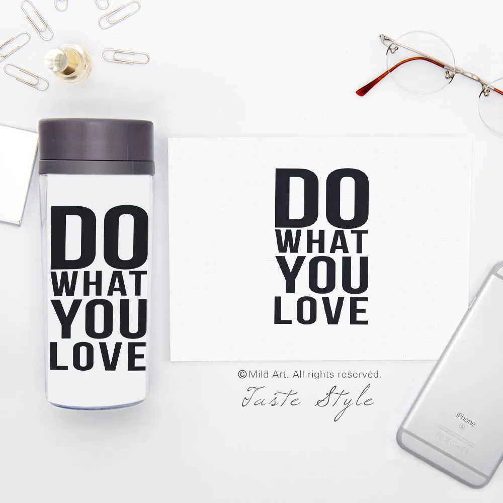 Персонализированная пластиковая Изолированная Минималистичная Цитата Inspire Love