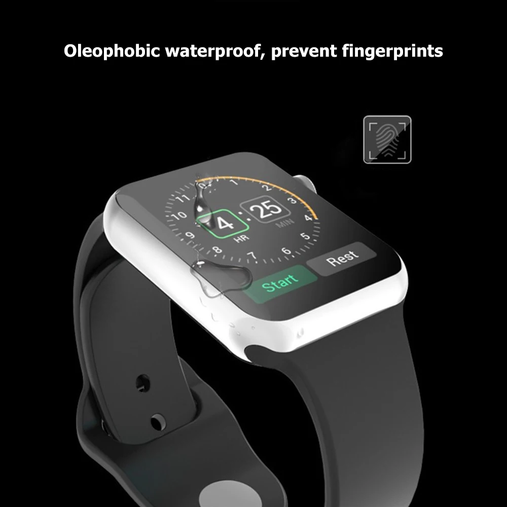 10 шт. защитное 3d стекло для Apple Watch Series 1 2 3 4 5 38 мм 40 44 42 защитная пленка из