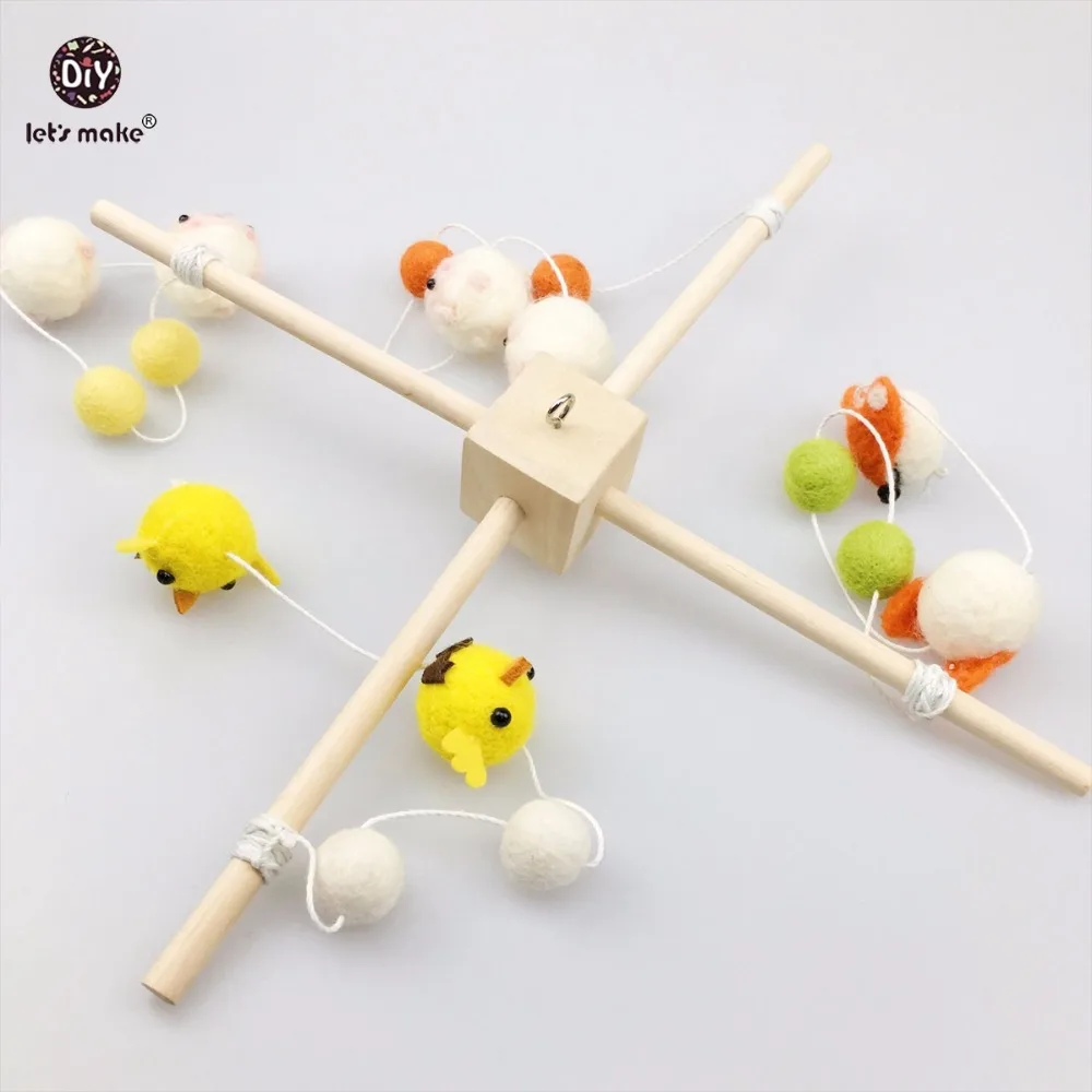 

Let's make Wooden Bed Mobile Hanging 10PCS Safety Seat Plush Shelf DIY Hand Bell Multifunctional Stroller Mobile Toys