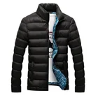 Зимняя мужская куртка M-6XL 2021, модная мужская парка с воротником-стойкой, мужские однотонные толстые куртки и пальто, мужские зимние парки