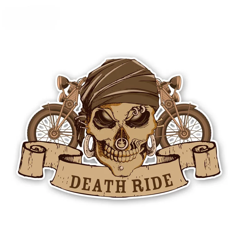 YJZT 14 7 см * 10 креативная наклейка на череп смерти аксессуары автомобиль 6-2472 -