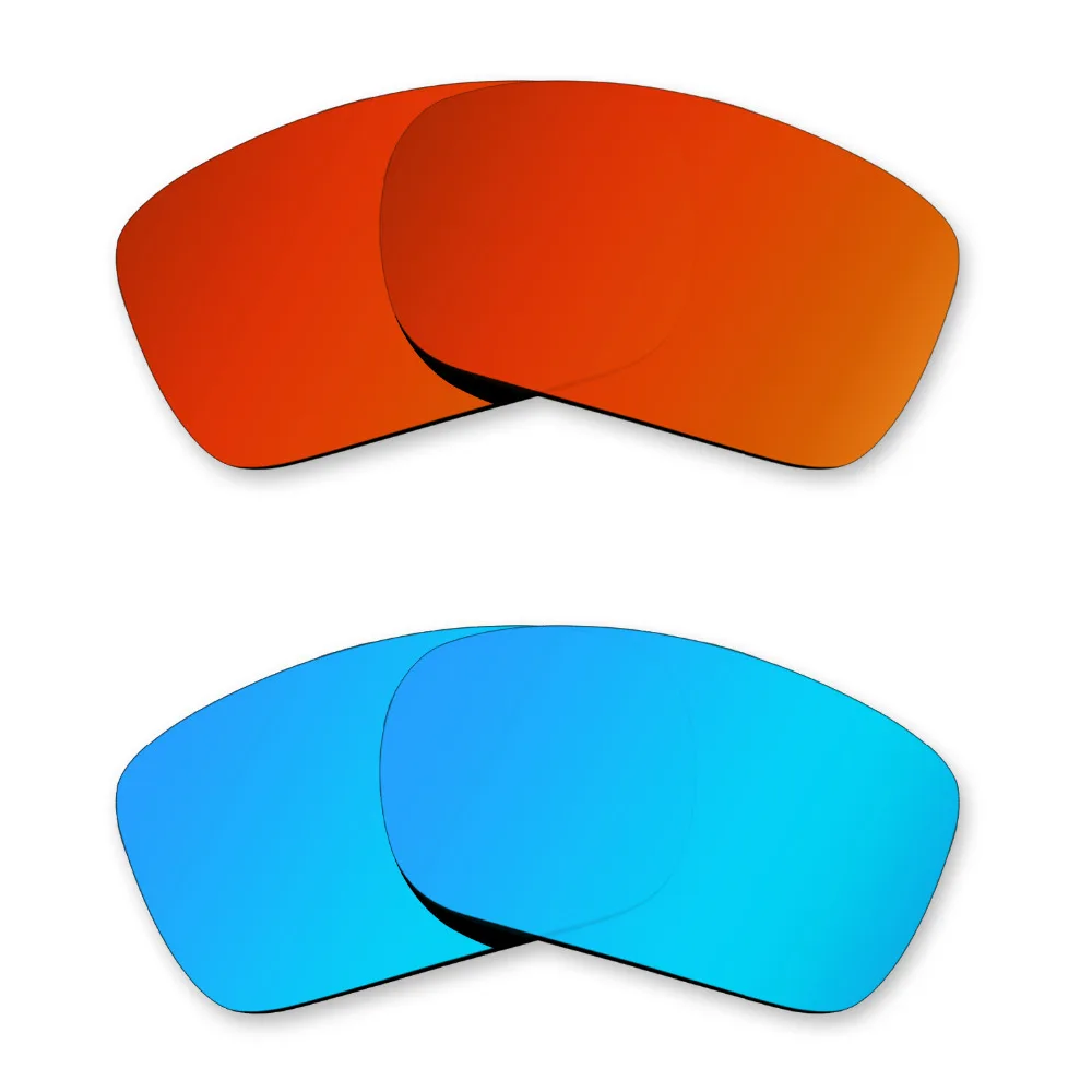 2 пары поляризованных солнцезащитных очков Glintbay Сменные линзы для Oakley Turbo Fire Red и
