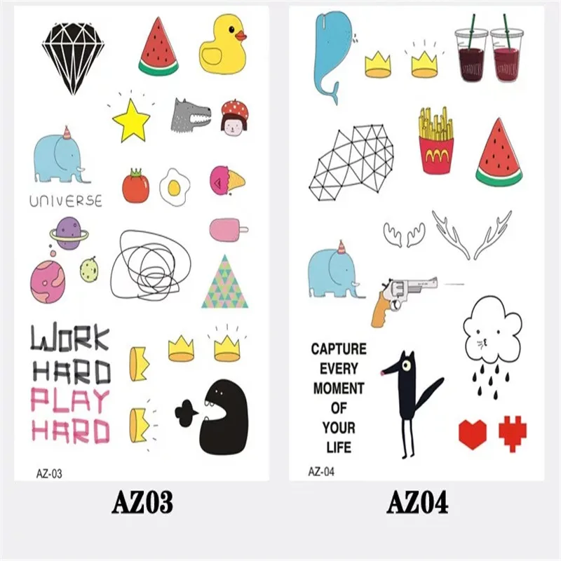 Новые 3D сексуальные милые красочные тату для девочек временные Большие