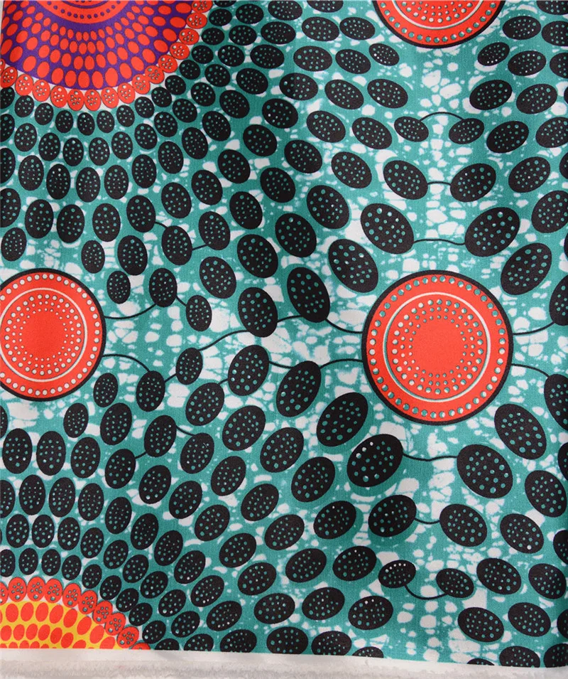 Лидер продаж шелковая атласная ткань красочный африканский восковой узор