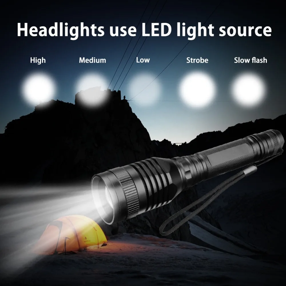 

LED Riding Headlights Bicycle Light 5 Mode Cycling Front Light Bulb Waterproof Outdoor Flashlight