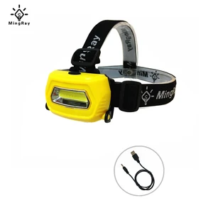 Налобный фонарь MINGRAY, 3 Вт, зарядка через USB, регулируемый размер, для рыбалки
