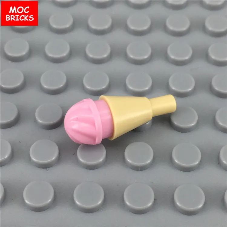 10 шт./лот MOC кирпичи мороженое конусы посуда Город Друзья Новые DIY Развивающие