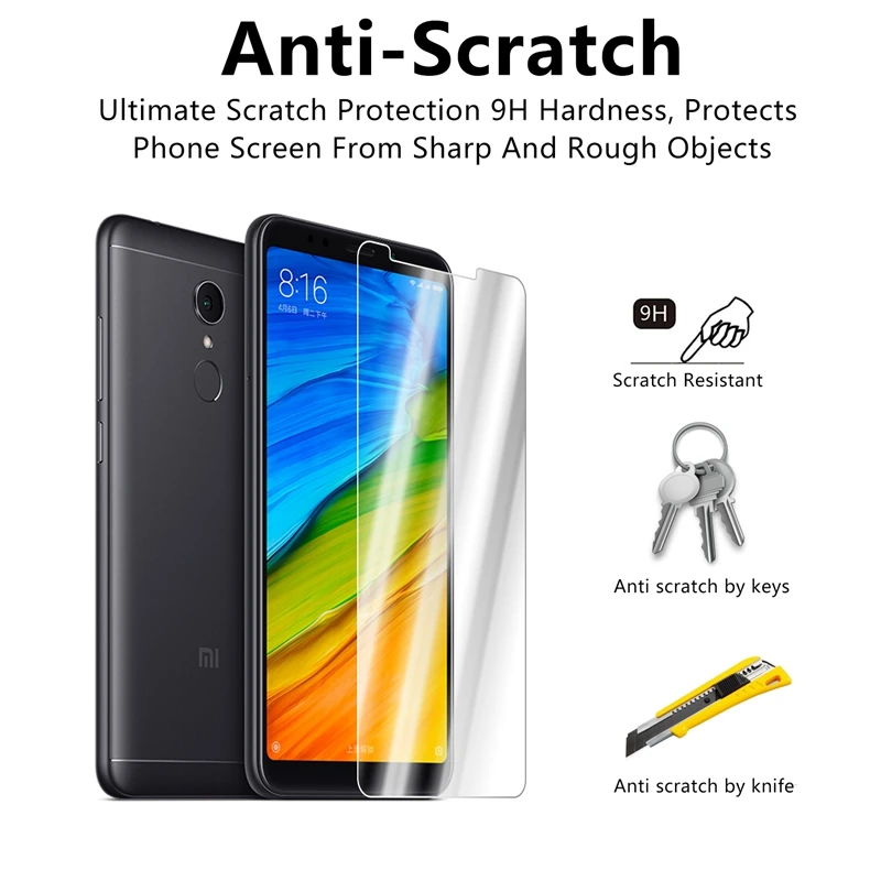 Защитный Стекло для на Xiaomi Redmi 5 плюс Экран протектор Закаленное Защитная
