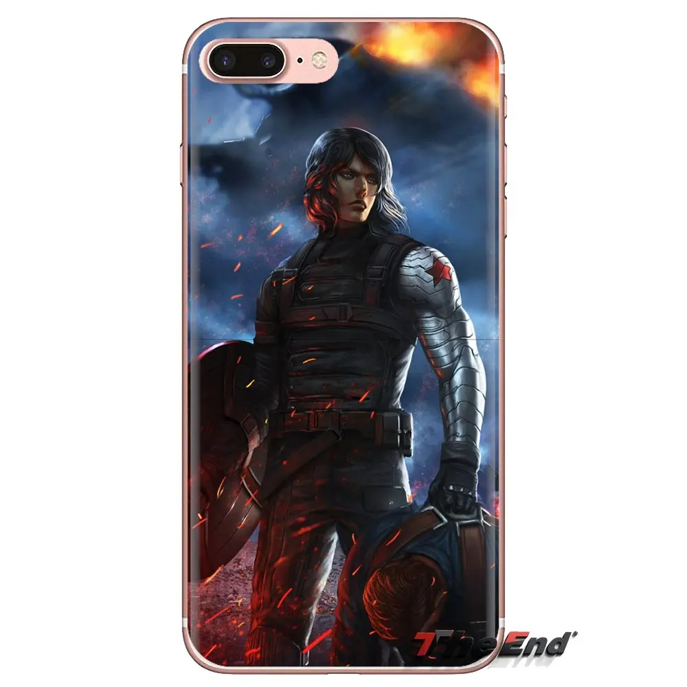 Зимний Солдат Капитан Америка мягкий прозрачный чехол для iPod Touch Apple iPhone 4 4S 5 5S SE 5C 6