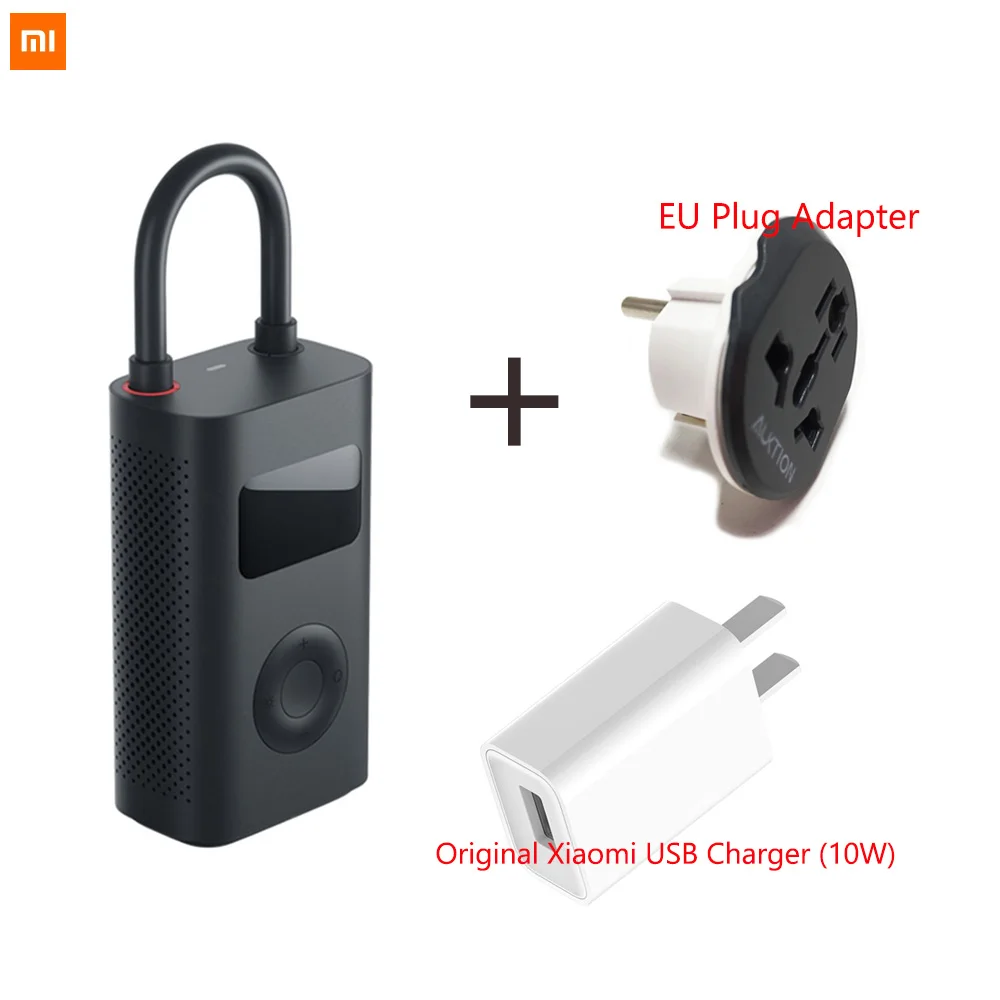 Bundle 1 Xiaomi Mijia Портативный Умный Цифровой датчик давления в шинах Электрический насос для велосипеда автомобиля футбола - Цвет: Bundle 1