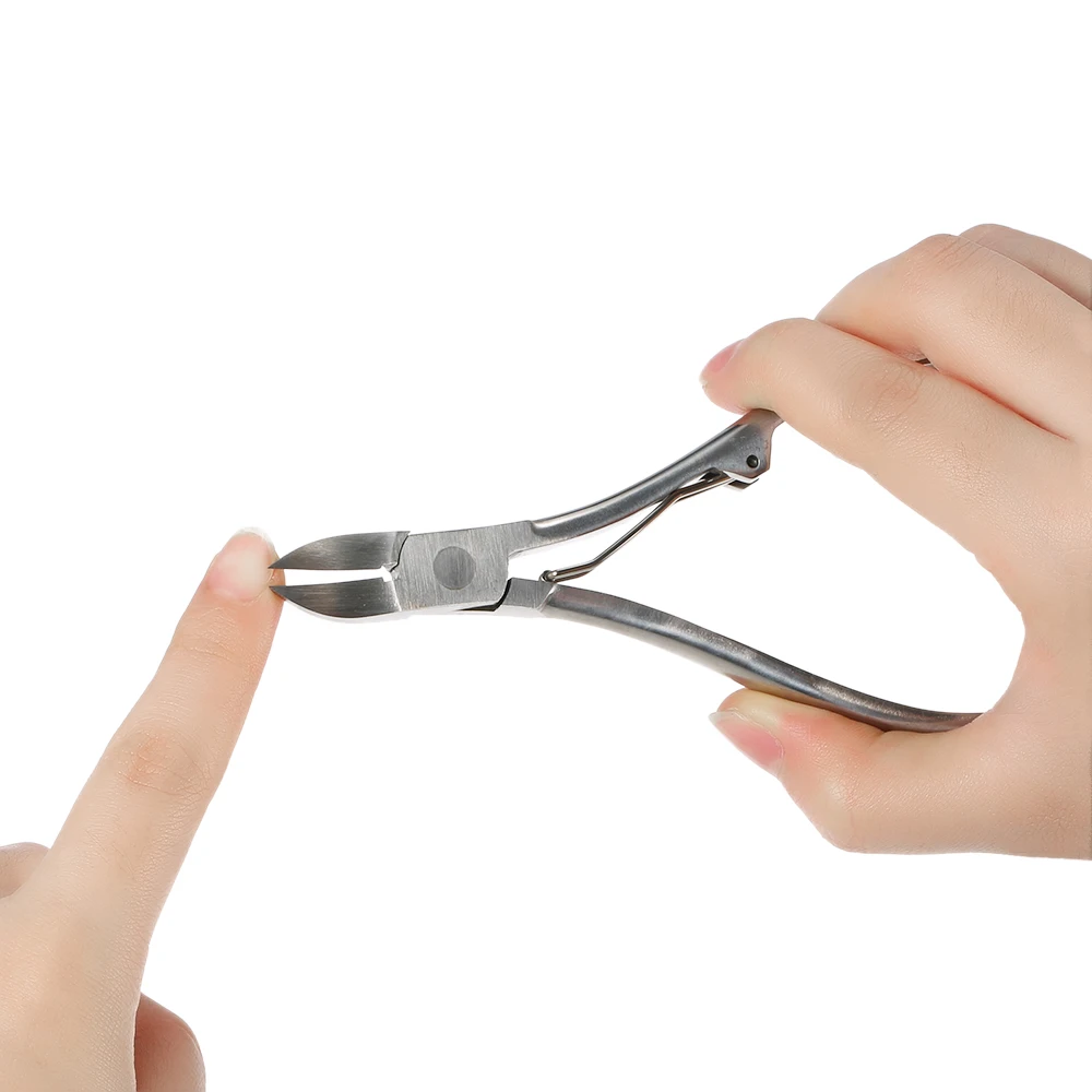 2pcs Stainless Steel Nail Cuticle Scissor + Ingrowing Toenail Cleaner Clippers Nipper Manicure Pedicure Tool | Красота и здоровье