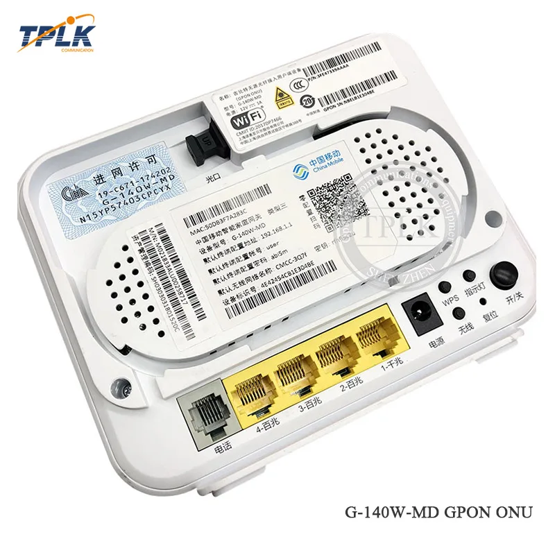 2 шт. вторая рука G-140W-MD английская прошивка gpon onu 1GE + 3FE 1Tel Wifi USB | Мобильные телефоны