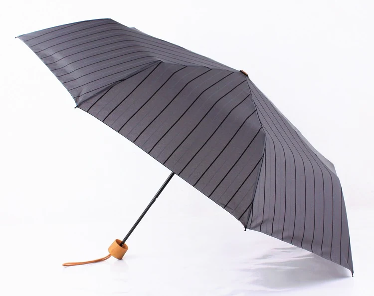 Новинка 2017 Имитация деревянной ручки полоски девять фанеры три сложения зонт