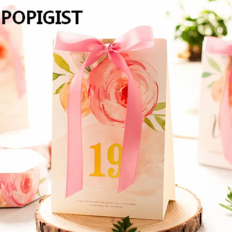 

Flower Elegant table card Paper Events Party table Decoration Accessories Floral Seat Wedding Table Card For Guest with numbe