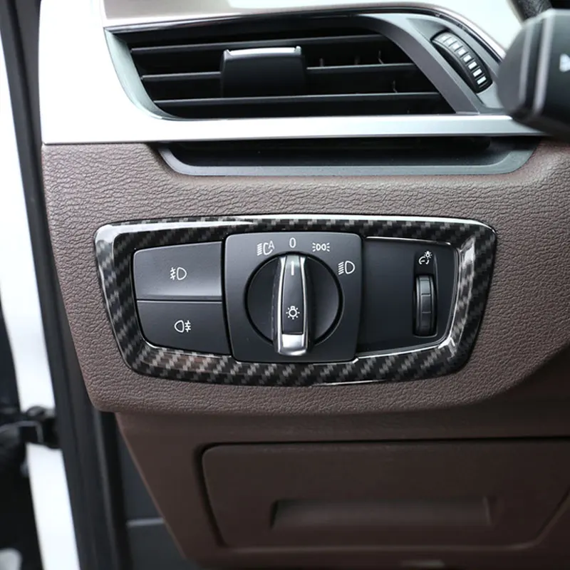 Углеродное волокно для BMW X1 F48 2016 2017 ABS Хромированная светильник РА переключатель