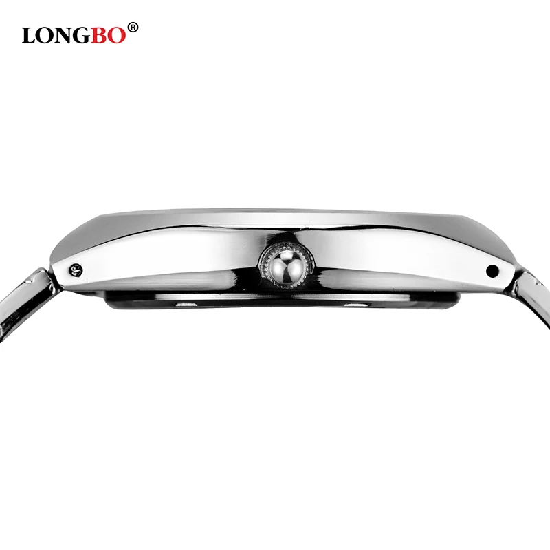 Классические мужские часы с черным циферблатом роскошные брендовые LONGBO высокое
