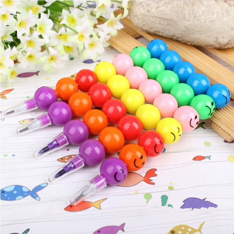 500 шт. разноцветный карандаш со смайликом из мультфильма оптовая продажа