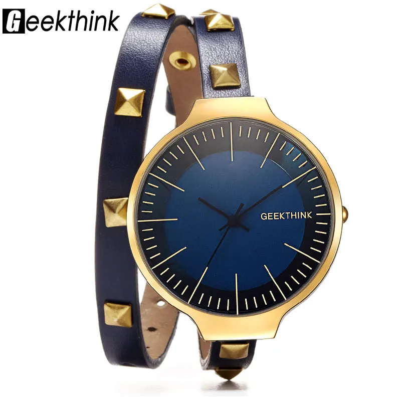 Женские кварцевые часы с кожаным ремешком и заклепками|luxury brand|luxury brand designerluxury