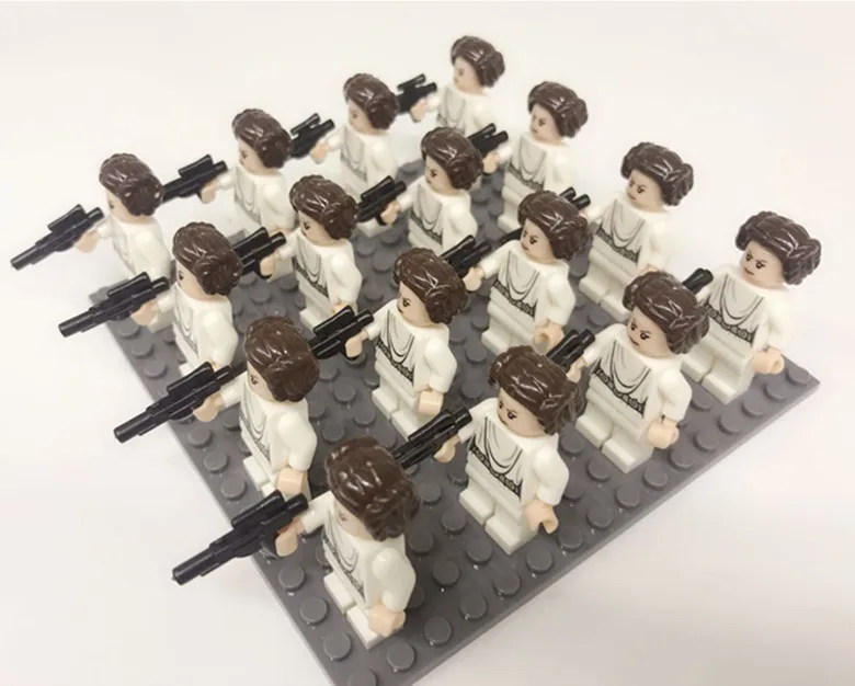 16 шт. Звездные войны Клон-Штурмовик солдат-клон с оружием Rebels Imperial Leia Yoda leingly строительный блок мини детская игрушка