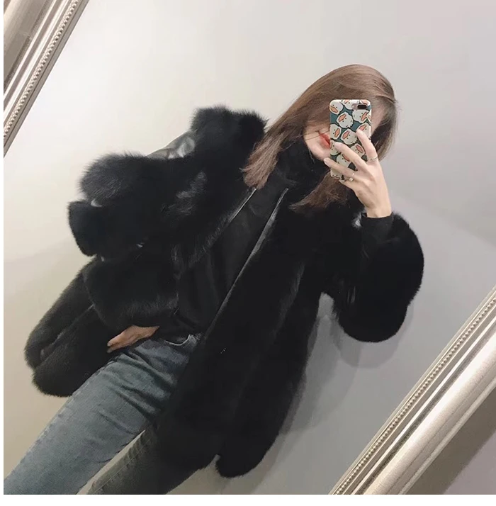 S-XL меховые пальто для женщин Зима Новая мода розовый натуральный мех пальто элегантная Толстая теплая верхняя одежда натуральный мех куртка Chaquetas Mujer