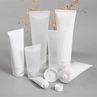 5ml 30ml 50ml 100ml white plastic soft bottle cosmetic hand facial cream empty squeeze tube shampoo lotion refillable bottles