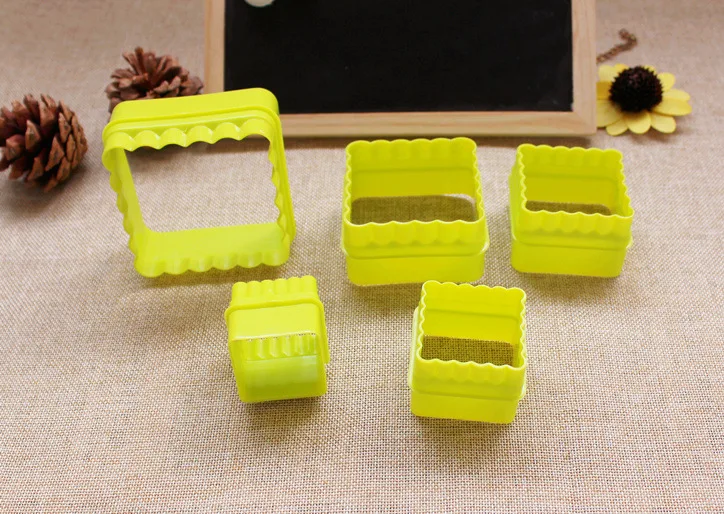 Новинка 5 шт./компл. квадратная форма 3D пластиковая для торта