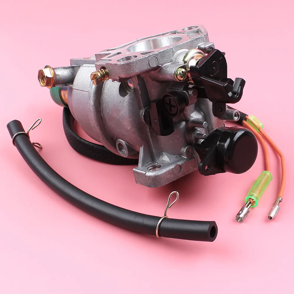 carburetor with solenoid fuel hose for honda gx390 13hp gx 390 lawn mower 4 stroke engine motor spare part free global shipping